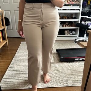 Old Navy High Rise Pixie Straight Pants in Beige Size 10 Petite